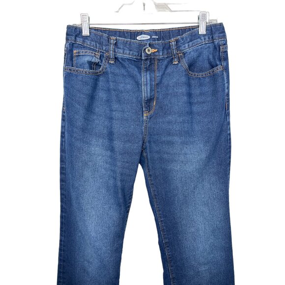 Old Navy Girls Plus 16 Straight Leg Jeans Blue Denim Adjustable Waist - Picture 2 of 10